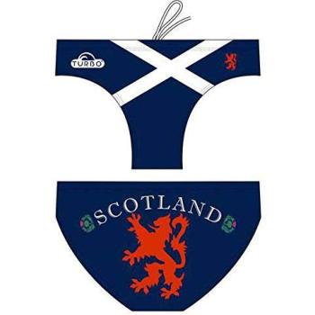 Turbo Scotland Boys' 5-6 Year Old Two-Tone Swim Brief (Navy + Red)