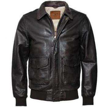 TOP GUN Herren Lederjacke TG2023003, Größe 54 (XL), braun