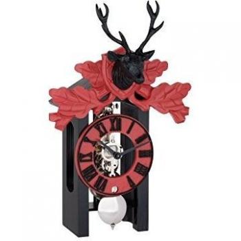 Tischuhr Schwarzwald schwarz 8-Tage Skelettwerk ohne Schlag von Hermle