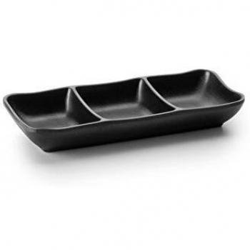 Fuente de Melamina para Salsas Negra