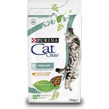 3x1,5kg Adult Sterilised Special Care CAT CHOW PURINA Croquettes pour chat + 1,5kg offert !