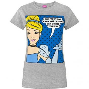 T-shirt Gris de la Princesse Cendrillon