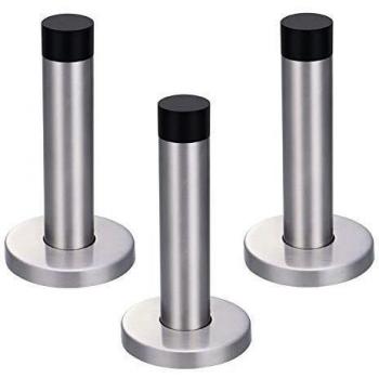 Triple Pack Heavy Duty Chrome Door Holders