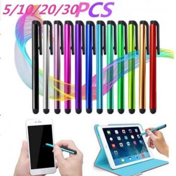 Stylet Tactile Capacitif pour Tablettes et Smartphones Noir (5/10/20/30 Pcs)