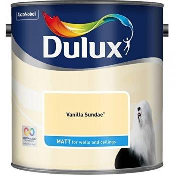 Dulux 5293106 Walls & Ceilings Matt Emulsion Paint, Vanilla Sundae, 2.5 Litres