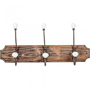 Appendiabiti da muro 50x10x21 cm con ganci in ferro