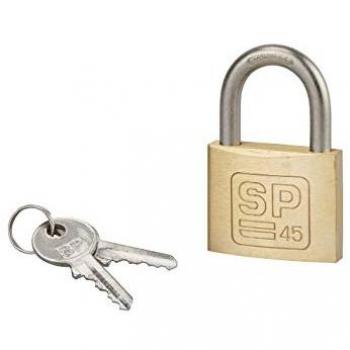 Lucchetto a chiave SP anti-corrosione con arco in acciaio inox 45 mm e 2 chiavi in ottone