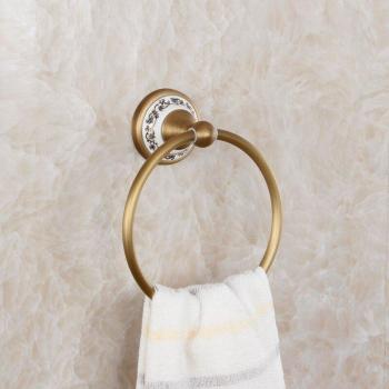 Vintage Copper Towel Ring Bathroom Accessory