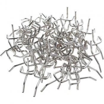 50Pcs Industrial-Grade Carbon Steel Pegboard Hooks for Garage Use