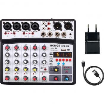 Mezclador de Estudio USB 6 Canales con 48V