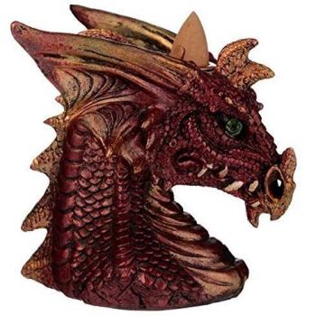Puckator Dragons Head Backflow Incense Burner Assorted Colours Gothic Mystical