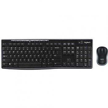 LOGITECH WIRELESS KEYBOARD US & MOUSE MK270 BLACK