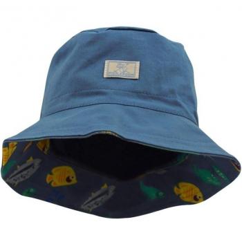 PICKAPOOH UV‑Sicherer Wende‑Fischerhut aus Baumwolle, Größe 50 – Jeans