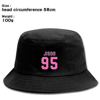 Casquette Seau Kpop Noir Rose Casual