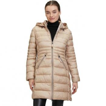Cazadora 3/4 de plumas acolchada con capucha desmontable y pelo para mujer de Betty Barclay