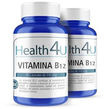 Health4U Vitamina B12 500mg 30 Cápsulas Veganas