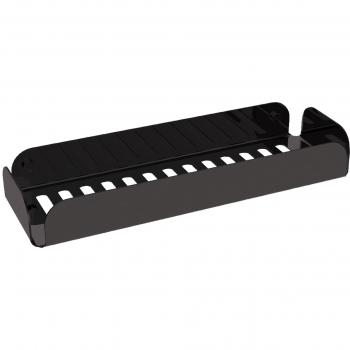 Module de douche noir à grain fini, dimension 30 × 4 cm