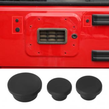 3 Stück Gummi Stecker für Heckklappe Jeep Wrangler JK 2007, schwarz