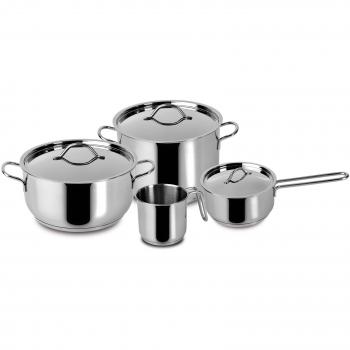 Set di pentole Every induction-friendly, 7 pezzi, acciaio inox grigio Lagostina
