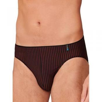 Schiesser Herren Slip Supermini rot-schwarz gestreift Größe L