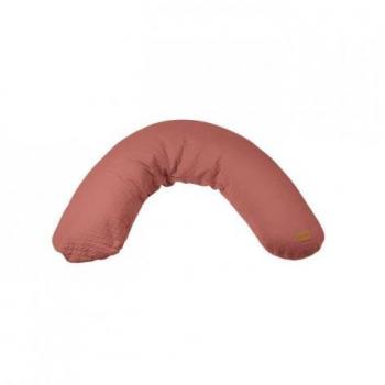 Coussin de Grossesse et d'Allaitement Big Flopsy™ Fleur de Coton Brique 170 cm