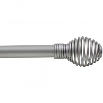 Kashi Home Telescopic Rod for Curtains, 28 to 48 (Modern Silver)