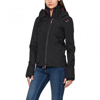 Superdry Tech Hooded Pop Zip Wndcheater, Veste imperméable Femme