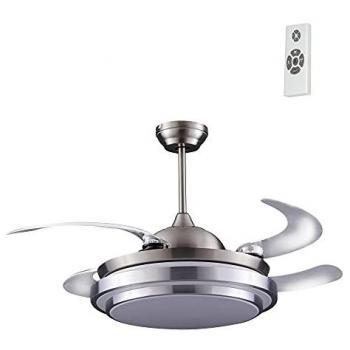 Ventilador LED con Aspas Plegables Wonderlamp Twin Plata (36W)