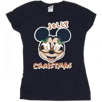 Damen Mickey‑Mouse Festtags‑Top XXL – Disney Baumwolle Weiß