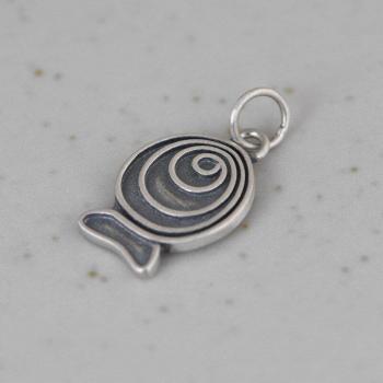 V.YA 925 Silver Fish Pendant Charm for Jewelry Accessories