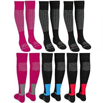 Cherry-Frost Ski Sock Duo (39-42)