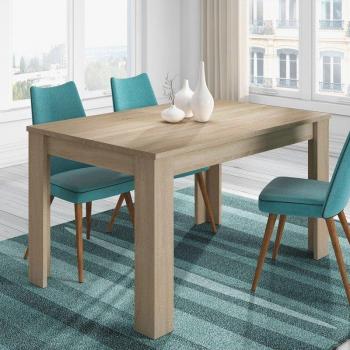 Mesa de Comedor Kendra con extensión de 50 cm en Roble Canadiense
