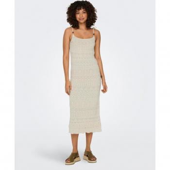 Only Beigecrochet – Vestido Largo para Mujer