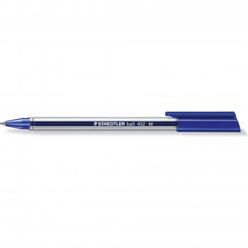 Blau 0,45 mm Linien-Kugelschreiber STAEDTLER 432 M‑3 – 10 Stück in Tui