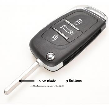 Jingyuqin CE0523 Remote Key Fob Case for Peugeot 306 407 807