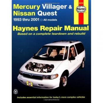 Service Manual for Mercury Villager and Nissan Quest, 1993-2001