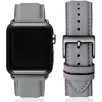 SUNFWR Genuine Leather Apple Watch Band 44mm 42mm 40mm 38mm