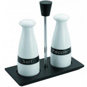 Kit de Salero y Pimienta en Cerámica con Soporte – Lacor 62381
