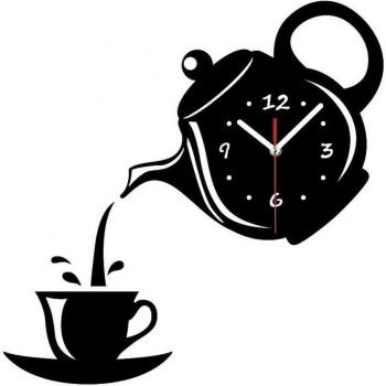 Acrylique Décoration Horloge 3D Gourmand