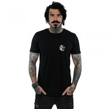 Tee Hombres XL Negro – Estampado de la Estrella de la Muerte (Star Wars)
