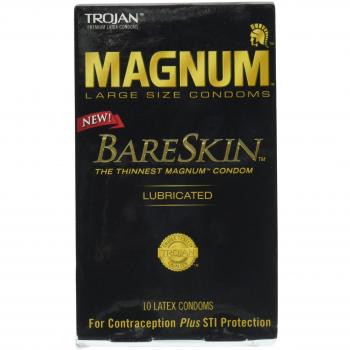 Trojan Magnum Large BareSkin Extra Sensitive Condoms (Pack of 10)