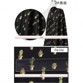 Cute Cactus Silk Fabric