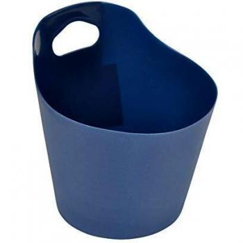 Panier rond en plastique uni 14.5x16.5 cm, couleur Vitamin Indigo