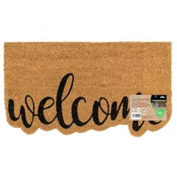 Eco-Backed Coir Entrance Rug – 40×70 cm “Welcome Shape” – JVL Edition