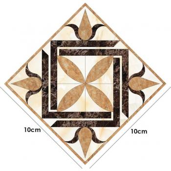 Bodenfliesen‑Zauberstab‑Dekoraufkleber 10 × Quadrat – Jahrgangs‑Design