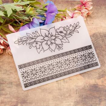 Embossing Folder with Floral Lace Design