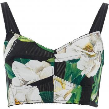 Deep V Neck Floral Polyamide Bra, D&G – Size 40