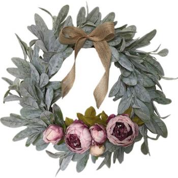 18 Faux Peony Wreath for Home Decor