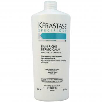 Kérastase Specifique Bain Riche Dermocalm, Volumen 1000 ml – Feuchtigkeitsspendende Haarwäsche