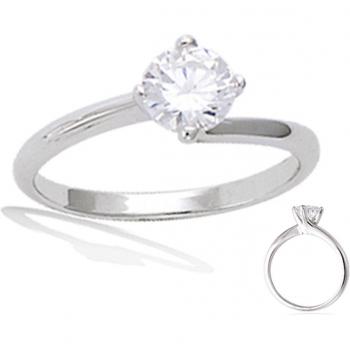 Pure Silver 6 mm White Rhodium Ring – “Unique”
